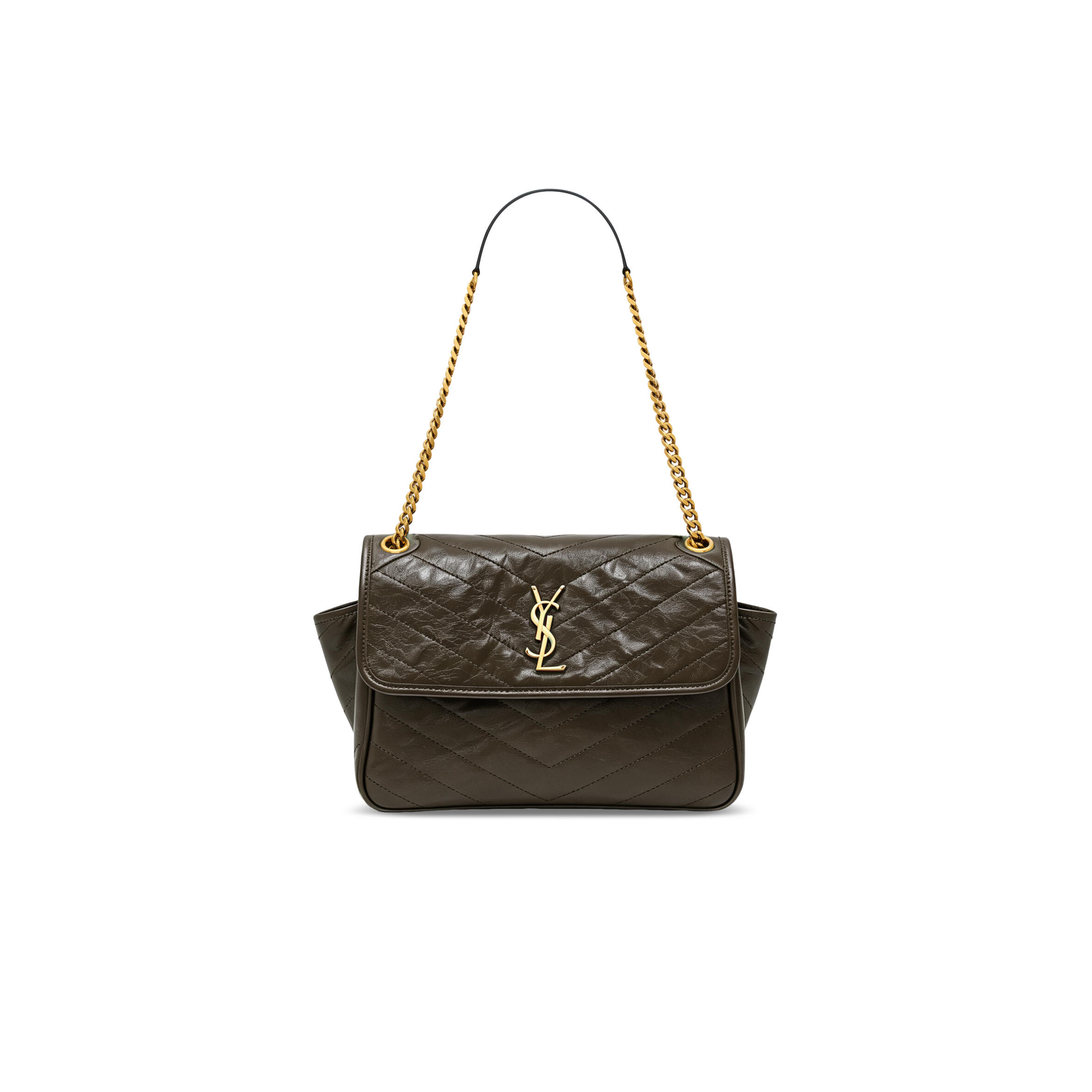 Y51 NIKI TRIPOUCH IN VINTAGE LEATHER 812943 (28*20.5*13.5cm)